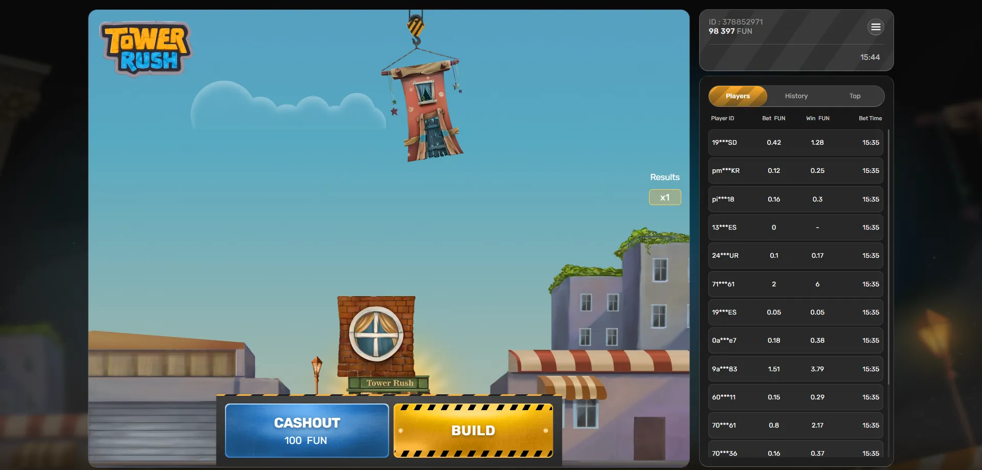 لعبة tower rush من Galaxsys — بناء الأبراج وربح المضاعفات
